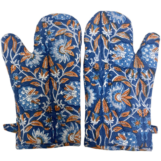 Oven Mitts Pair - Sarah Blues