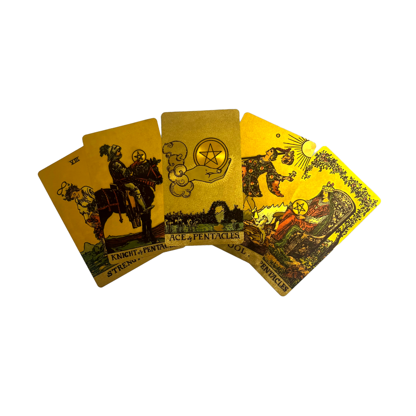 Gold Foil Tarot Deck - Premium Waterproof PVC Cards & Guide