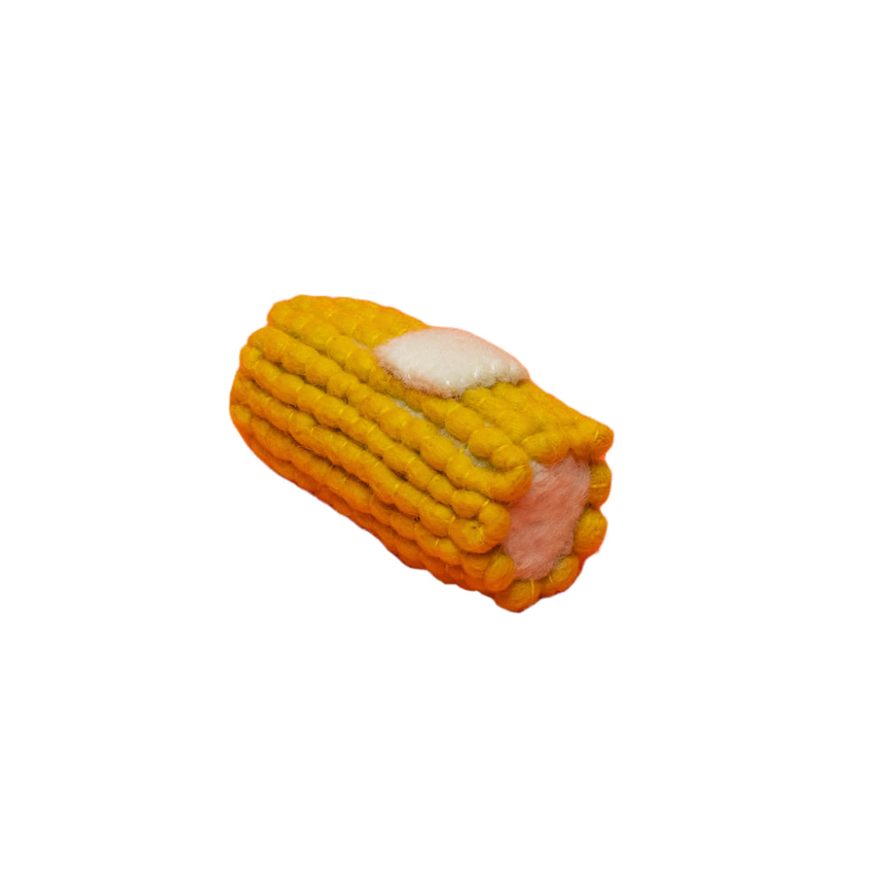 Corn on the Cob - Felted Wool Dog Squeaker Toy - Ware of the Dog