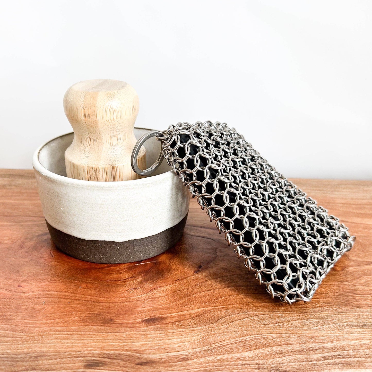 Stainless Steel Metal Scrubber - Cast Iron & Grill Cleaner