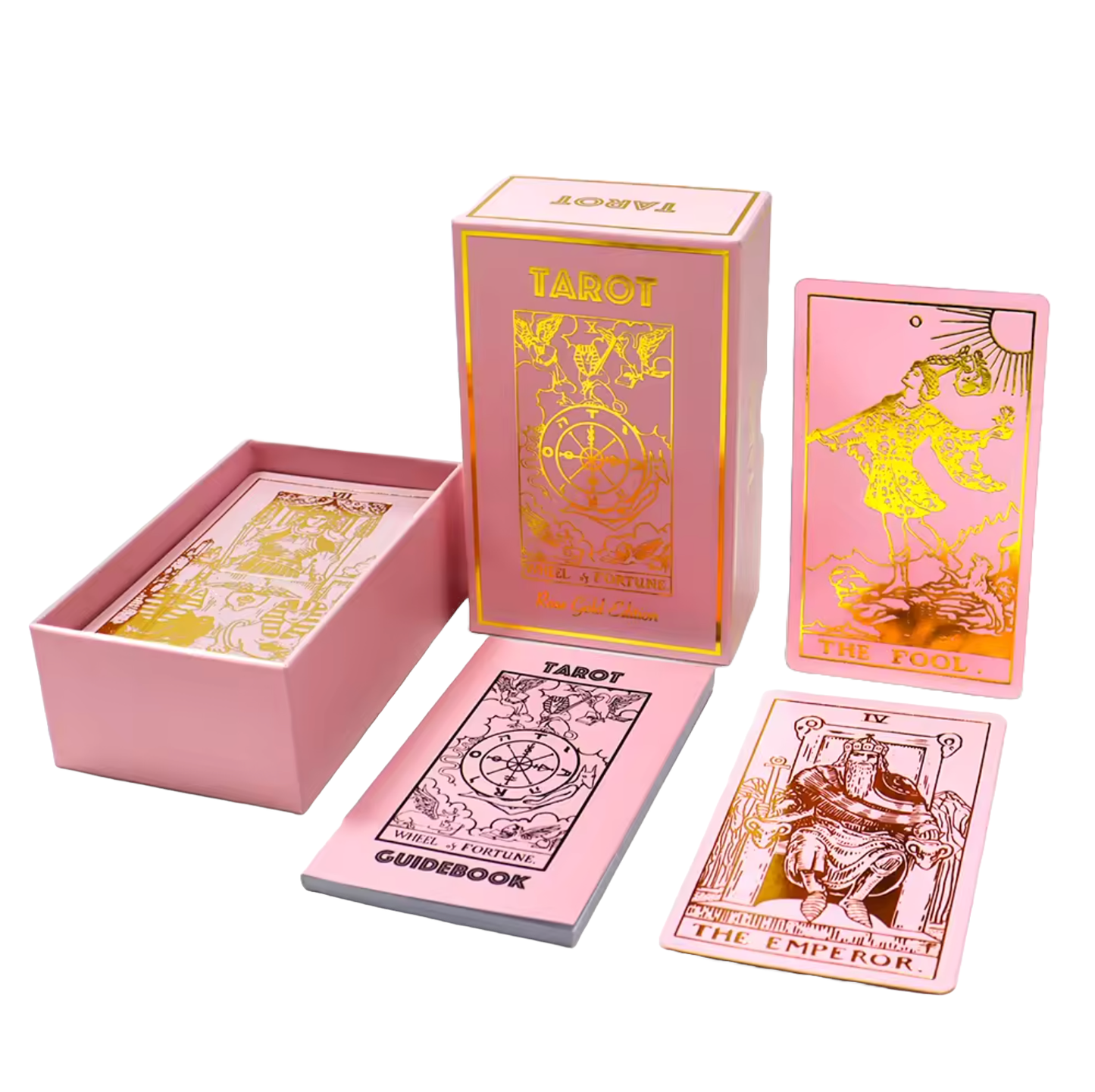 Rose Gold Tarot & Guide - Classic Tarot Design and Gold Foil