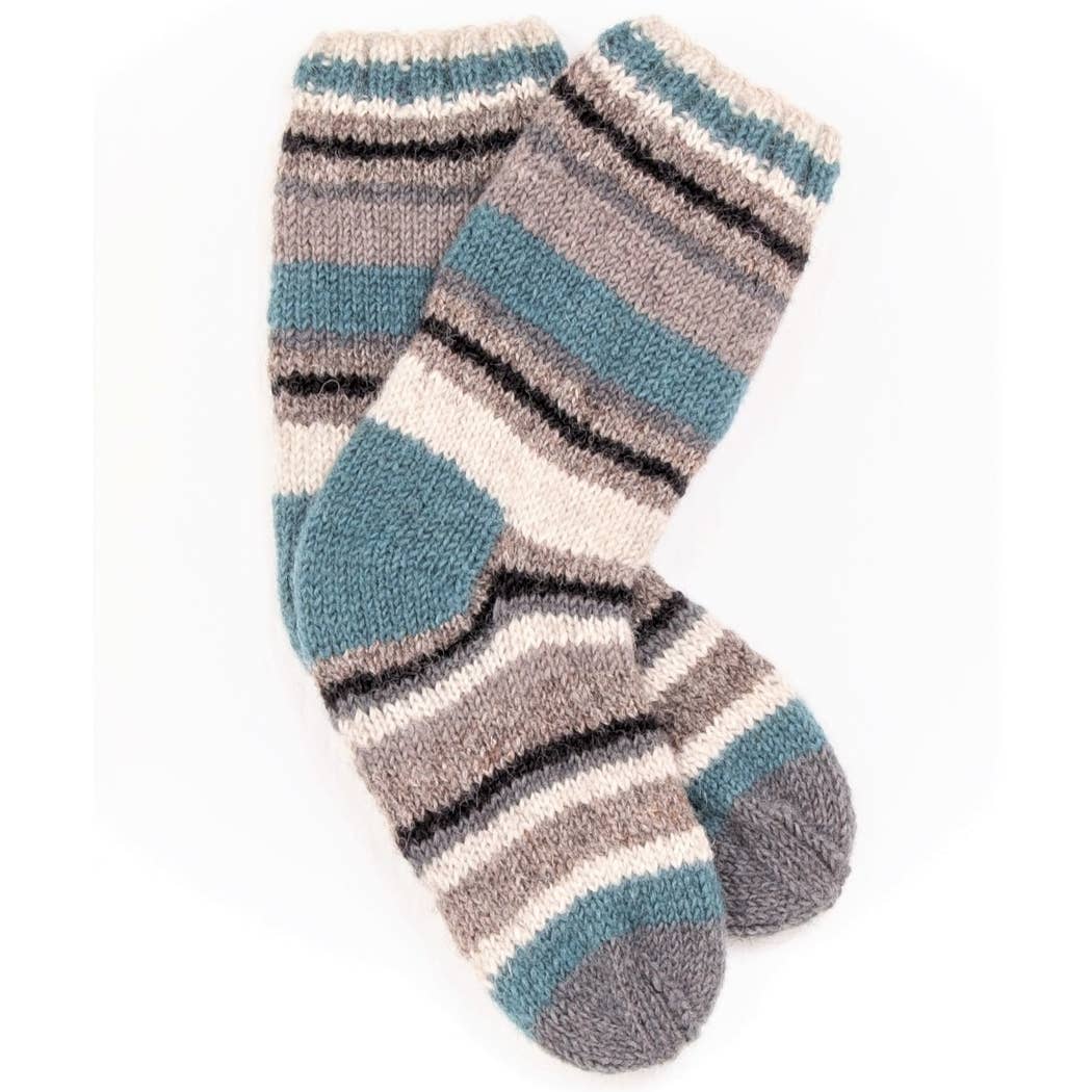 Men's Wool Knit Socks - Sammy Blue