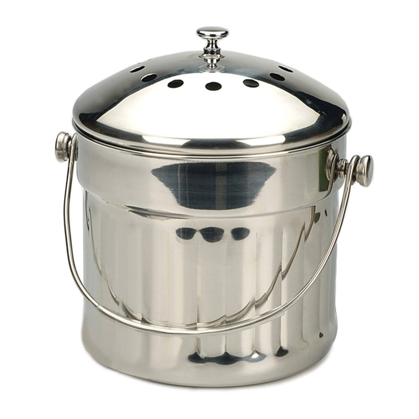 1.5 Gallon Compost Pail - Stainless Steel