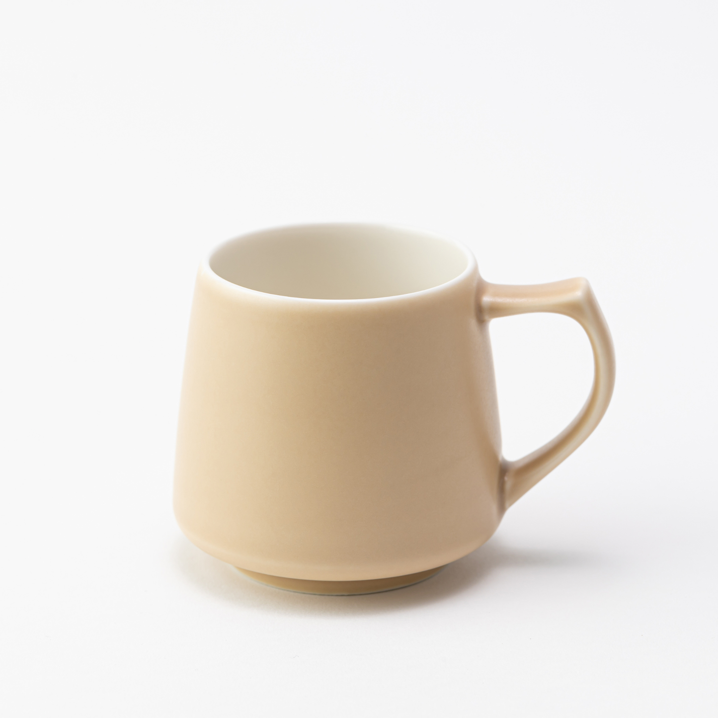 Matte Beige Aroma Mug - Japanese Porcelain - Origami