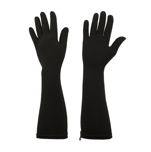 Long Gardening Gloves - Elbow Length - Foxgloves - Elle: Crow Black