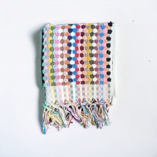 Bubble Hand-loomed Turkish Hand Towels - Rainbow