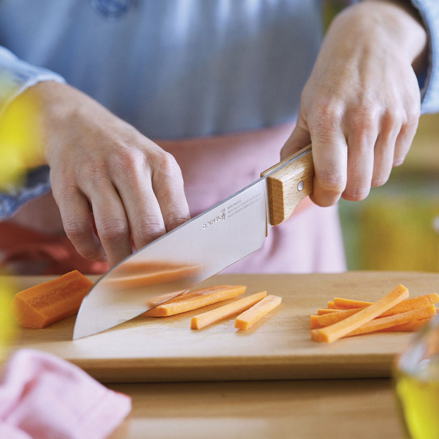 N°119 Multi-purpose Stainless Steel Santoku Knife - Opinel