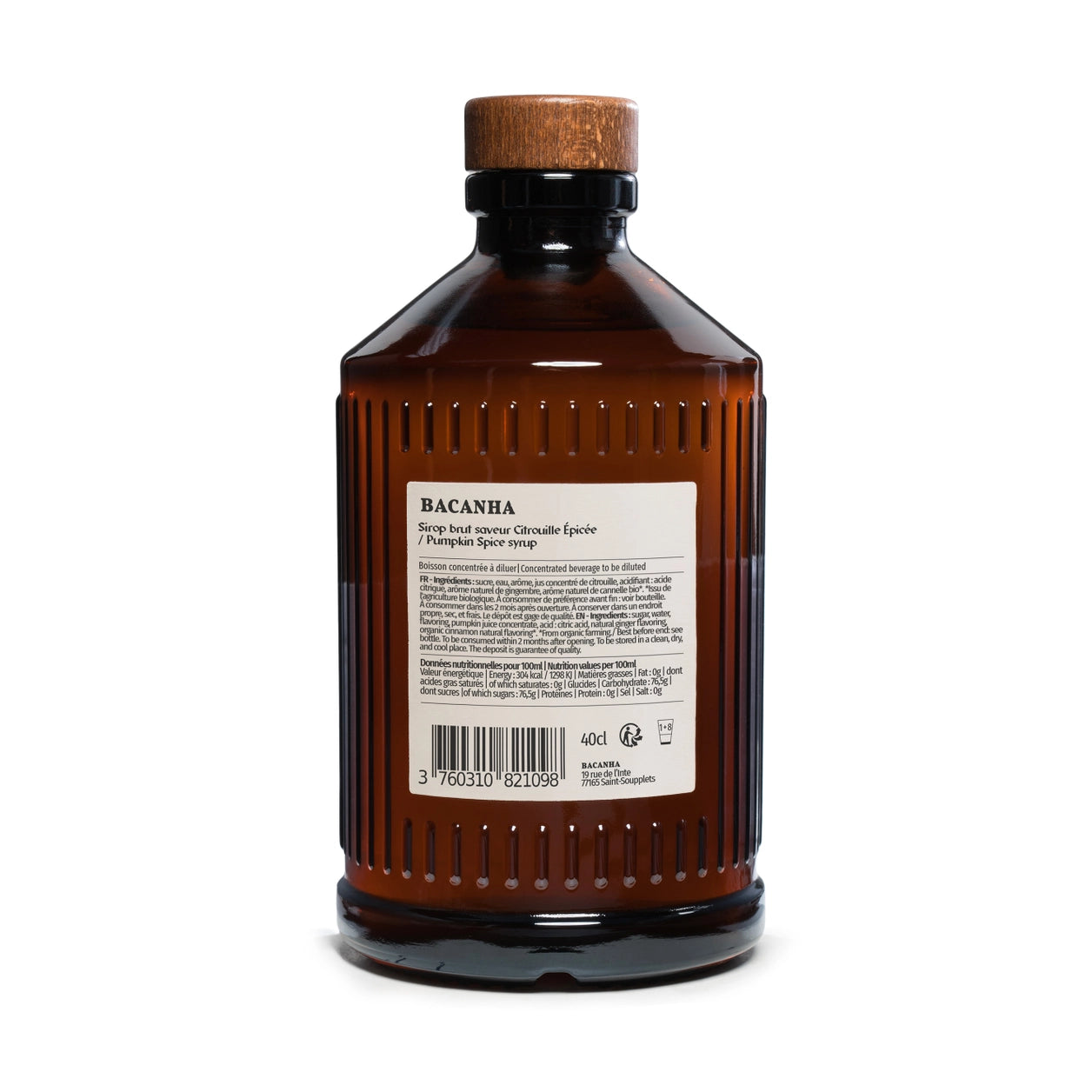 Bacanha Raw Pumpkin Spice Syrup - Organic - 13.5 oz