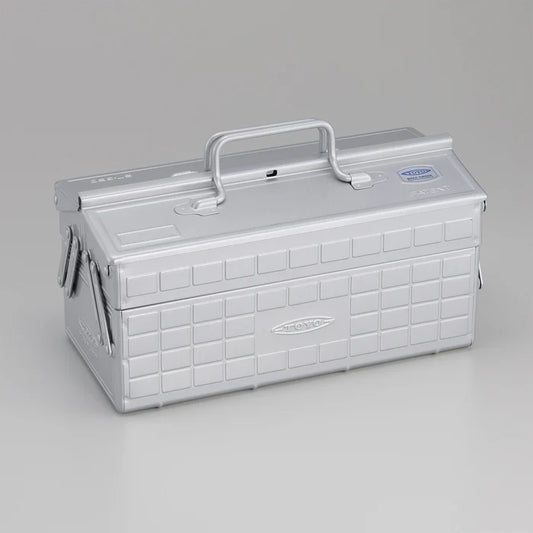 Toyo - Steel Toolbox with Cantilever Lid and Upper Storage Trays ST-350 - Silver