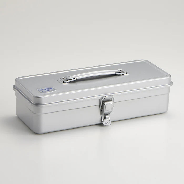 Toyo - Steel Toolbox with Top Handle and Flat Lid T-320 - Silver