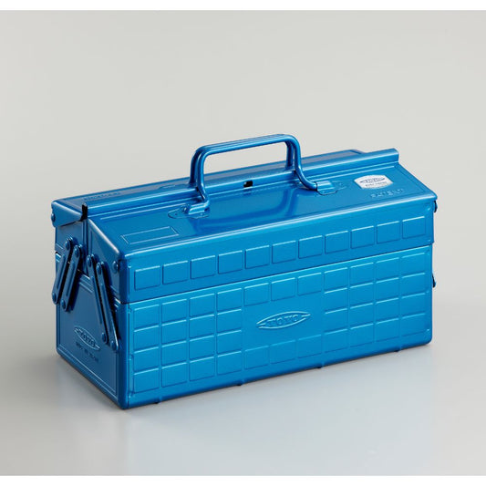 Toyo - Steel Toolbox with Cantilever Lid and Upper Storage Trays ST-350 - Blue