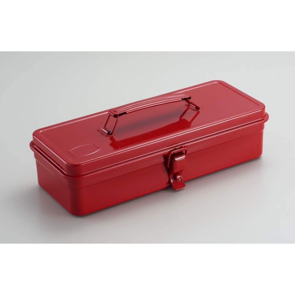 Toyo - Steel Toolbox with Top Handle and Flat Lid T-320 - Red