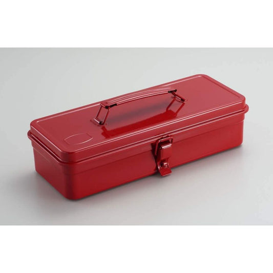 Toyo - Steel Toolbox with Top Handle and Flat Lid T-320 - Red