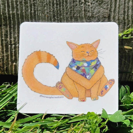 Whispen Mischievous Cat Vinyl Sticker