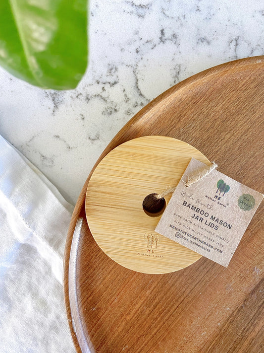 Bamboo Mason Jar Lid - Wide