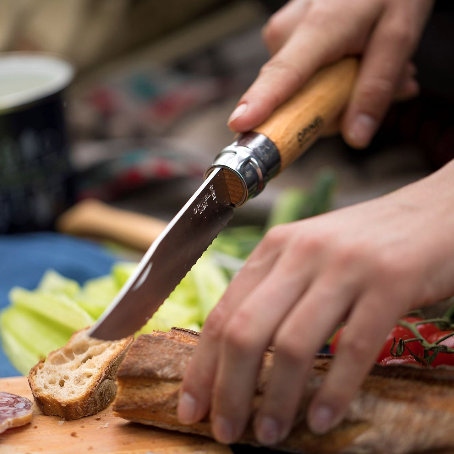 No.12 Serrated Folding Camp Knife - Opinel