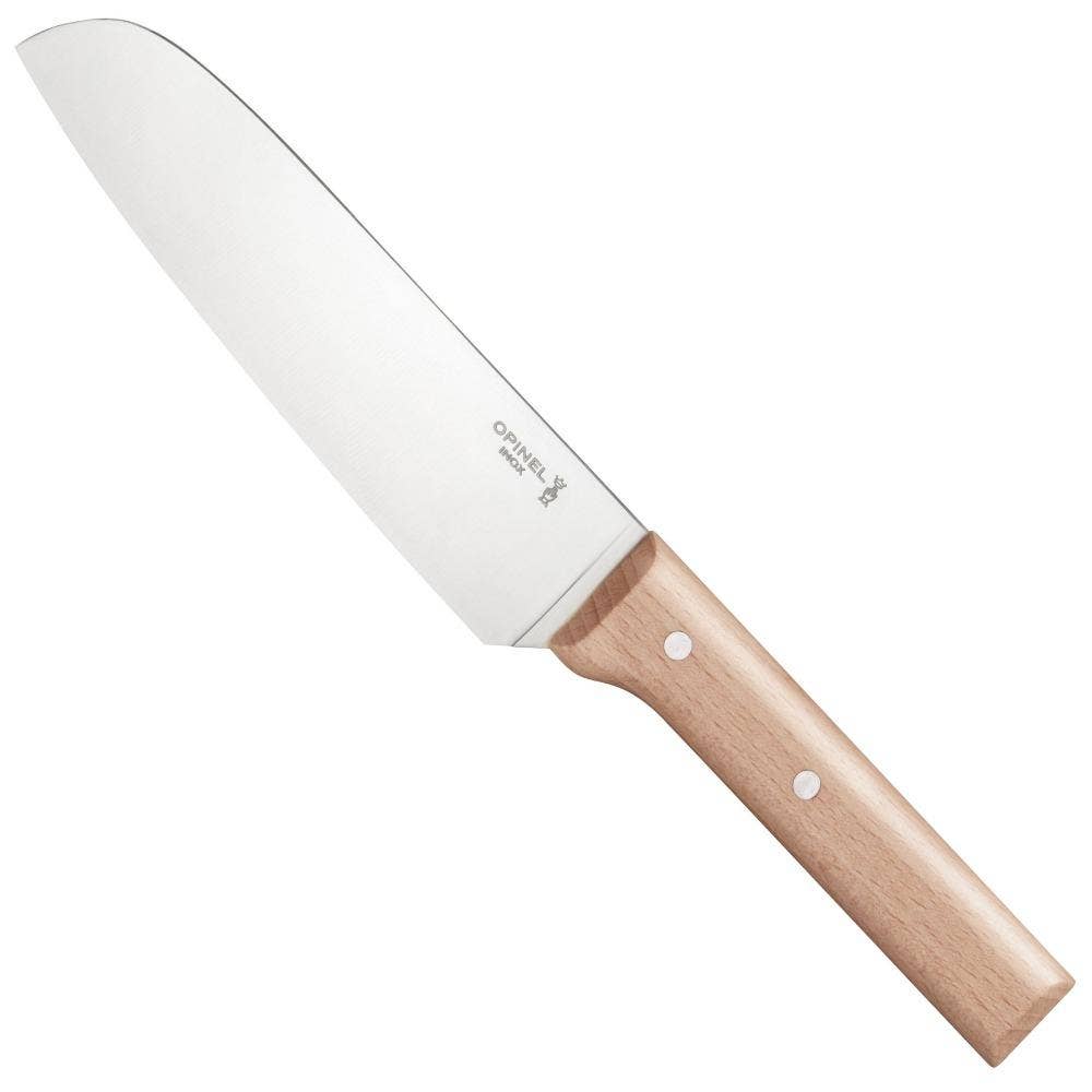 Stainless Steel blade santoku Opinel Parallele knife with a beechwood handle