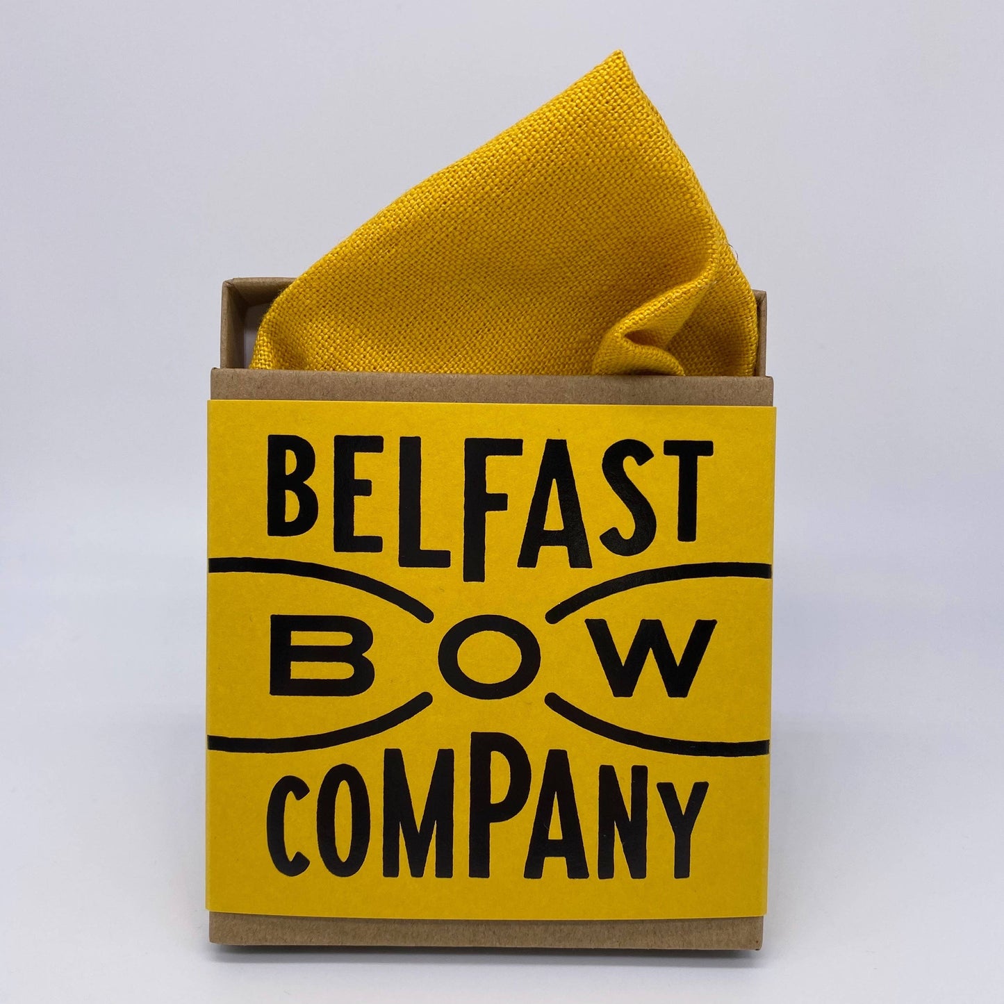 Irish Linen Pocket Square in Belfast Yellow