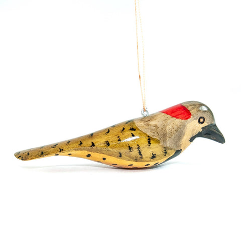 Northern Flicker Wood Bird Ornament