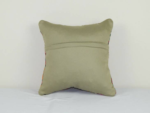 Vintage Jajim Kilim Throw Pillow 14x14