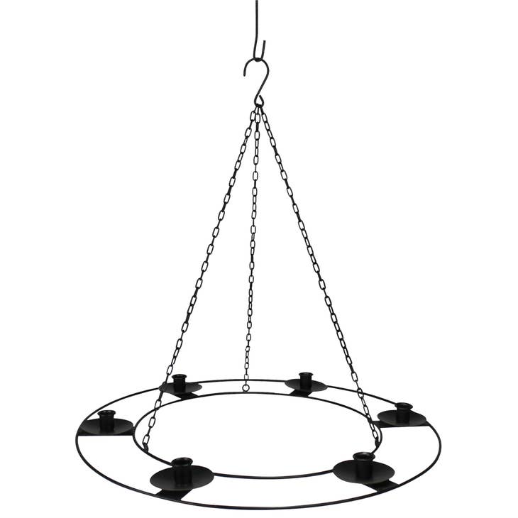 Karena Chandelier Taper Holder, Metal - Black