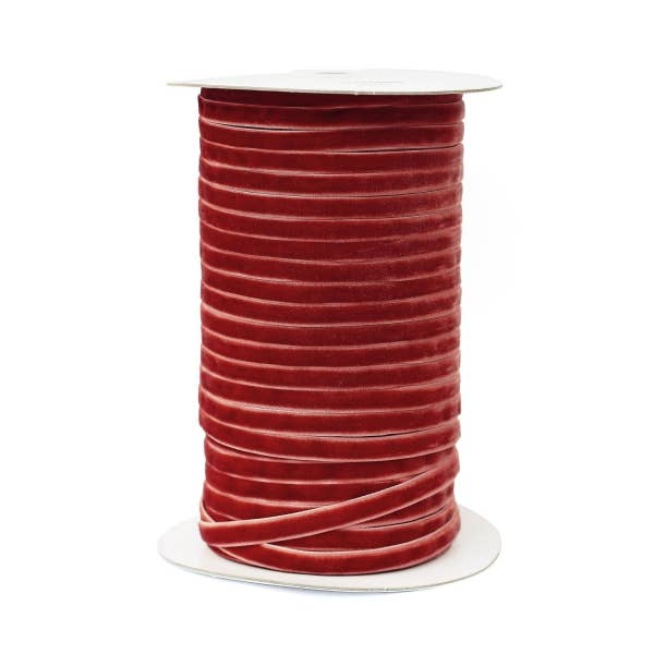 VELVET RIBBON "DARK RED" (sold per yard)