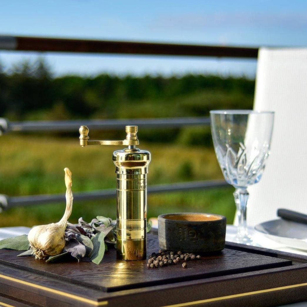 "Chef's Mate" Small Brass Pepper Grinder