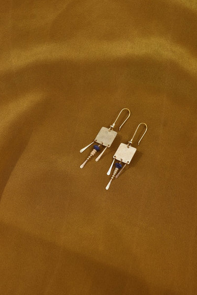 Element Earrings in Lapis