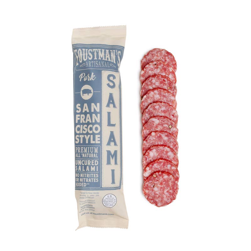 Pork Salami San Francisco Style | Foustman's Uncured Salami - 8oz