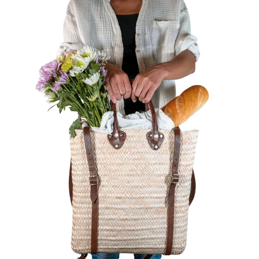 Moroccan Shopping Basket Backpack