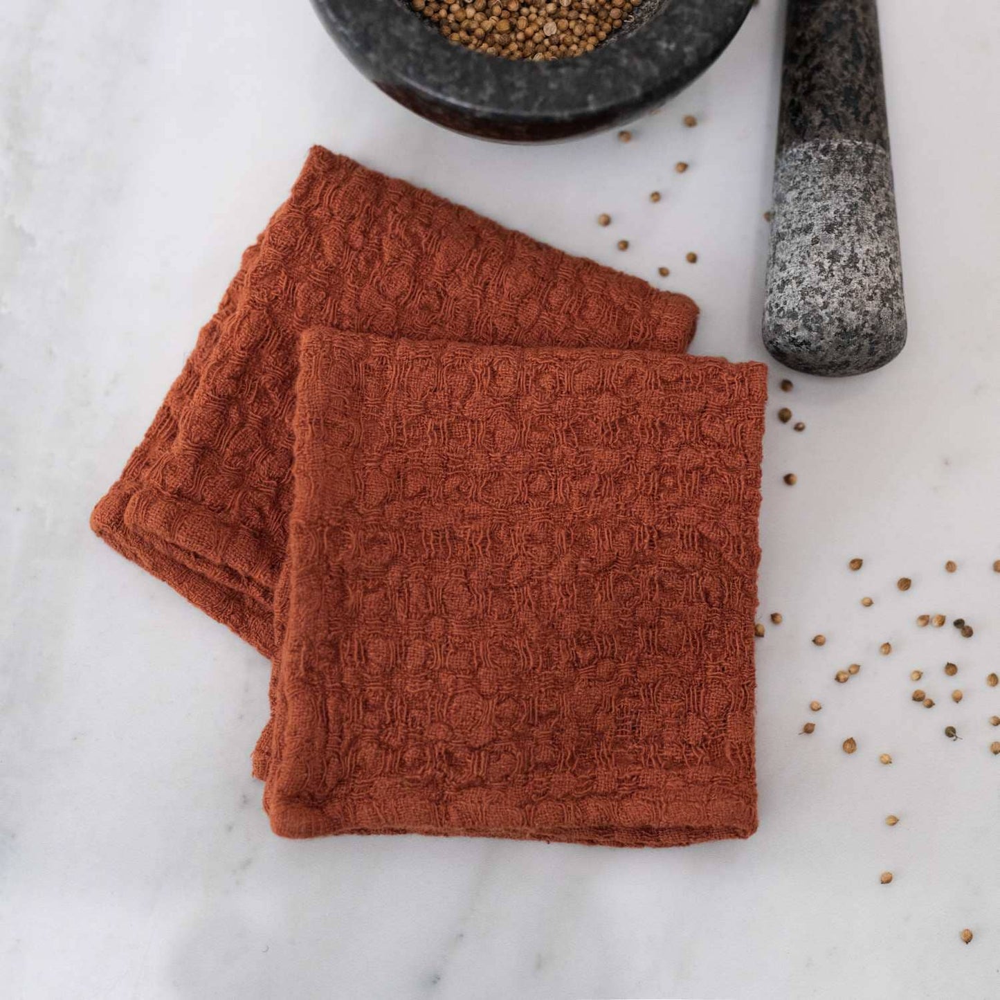 Baked Clay Linen Scrub Cloth