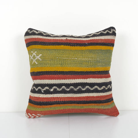 Decorative Kilim Pillow Cover 16” x 16”