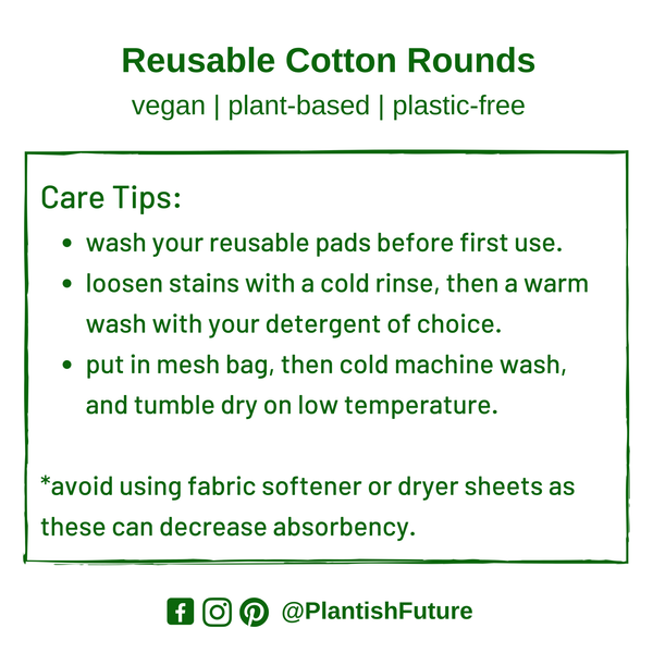 Reusable Cotton Rounds - Bamboo Charcoal