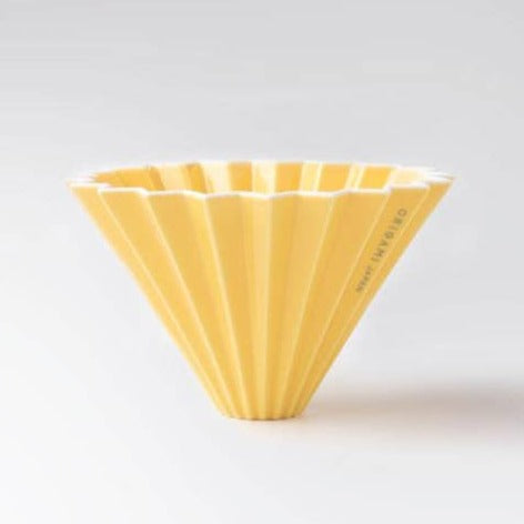 Origami Pour Over Coffee Dripper in Yellow