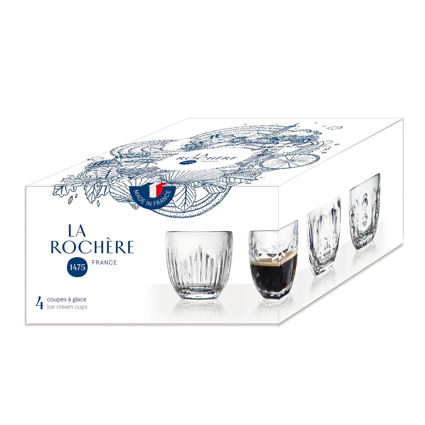 Troquet Espresso Cups - Set of 4 - La Rochere