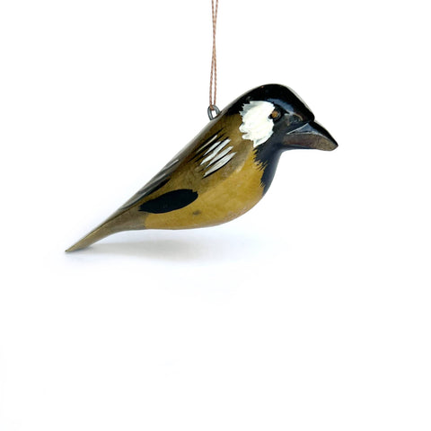Black-Capped Chickadee Wood Bird Ornament