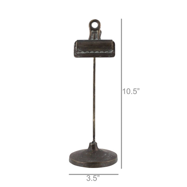 Bookkeepers Clip on Stand, Metal - Sm - Black - Rosebud Home Goods