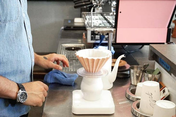 Origami Pour Over Coffee Dripper in Matte Blue
