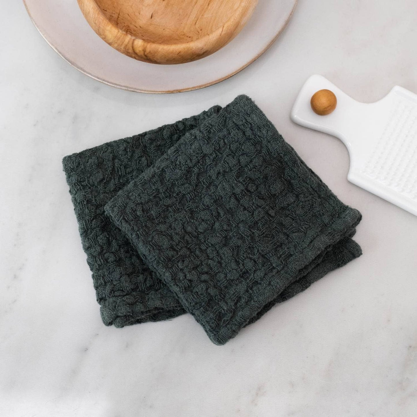 Forest Green Linen Scrub Cloth