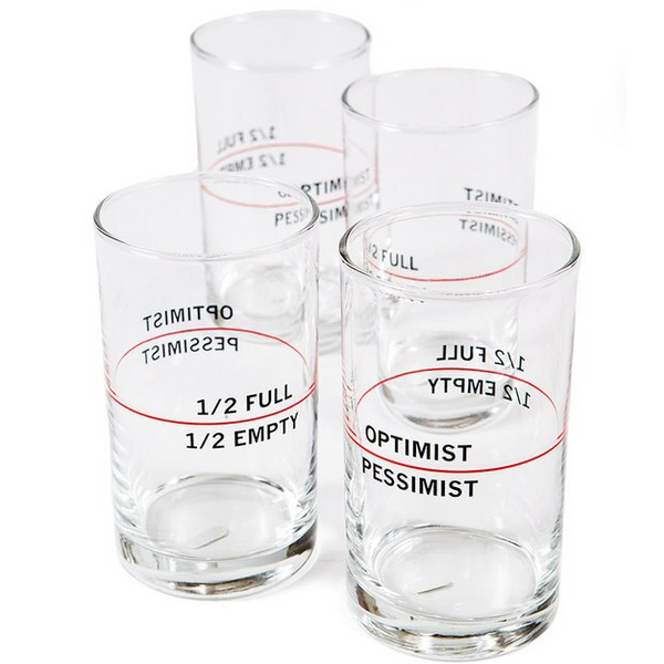 Optimist Pessimist Glass
