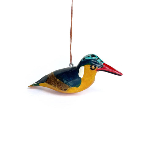 Kingfisher Wood Bird Ornament