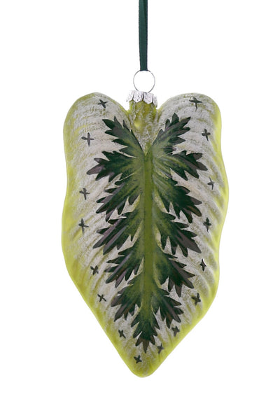 Large Glass Leaf Ornament