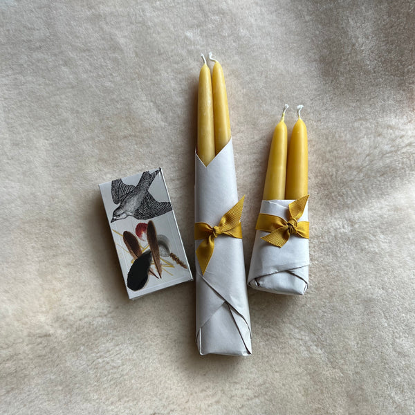 Beeswax Tapers 6” Set of 2
