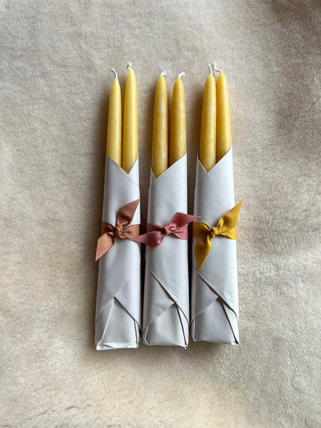 Beeswax Tapers 11" Set of 2