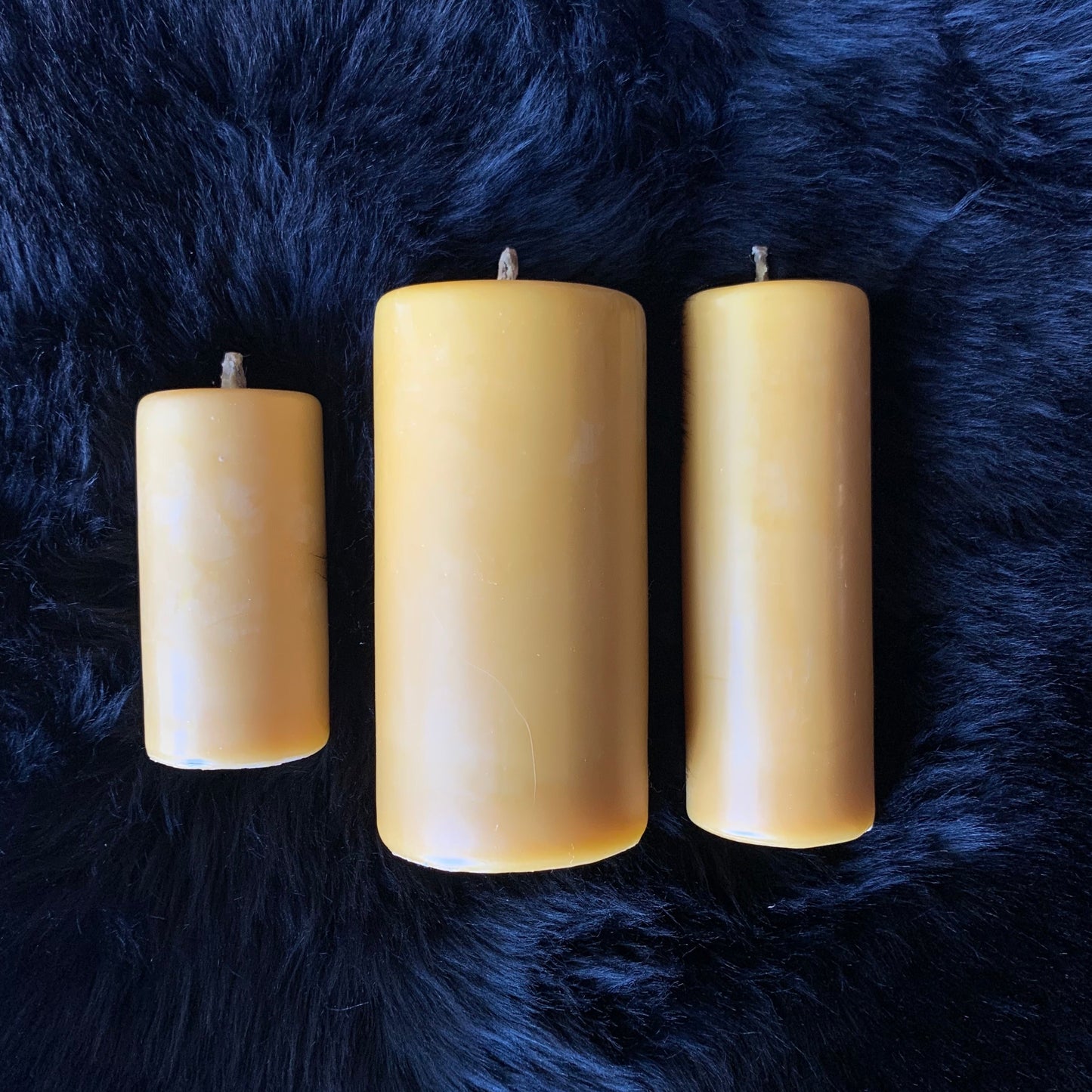 Smooth Beeswax Pillar Candles