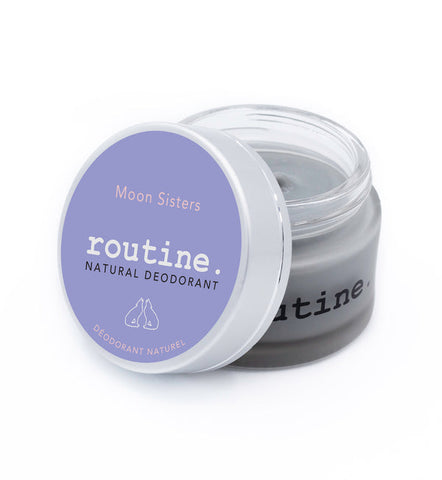 Moon Sisters Deodorant Creme with Activated Charcoal in Glass Jar