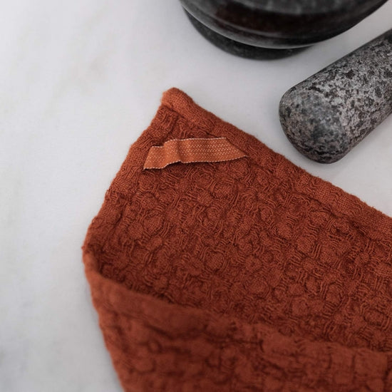 Baked Clay Linen Scrub Cloth