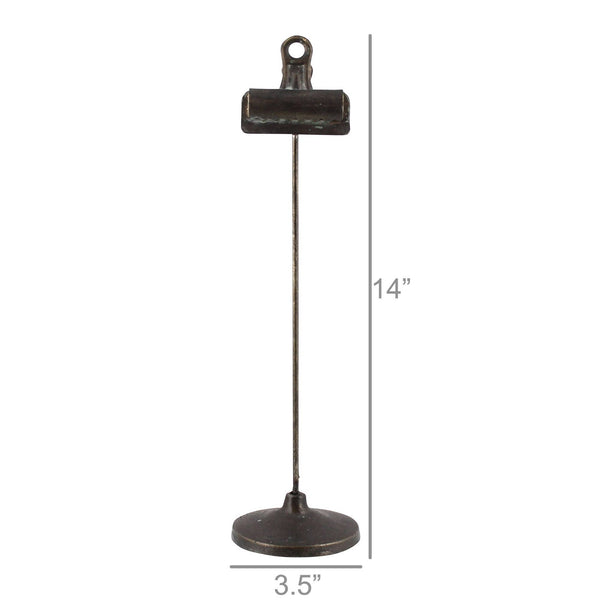 Bookkeepers Clip on Stand, Metal - Lrg - Black - Rosebud Home Goods