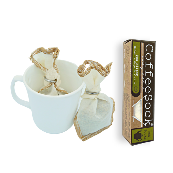 Set of 2 Reusable Organic Cotton Tea Filters (2/pk)