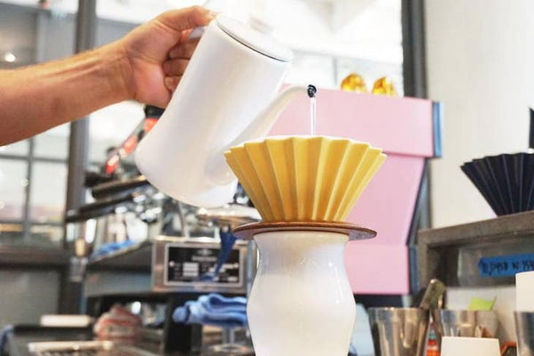 Origami Pour Over Coffee Dripper in Yellow